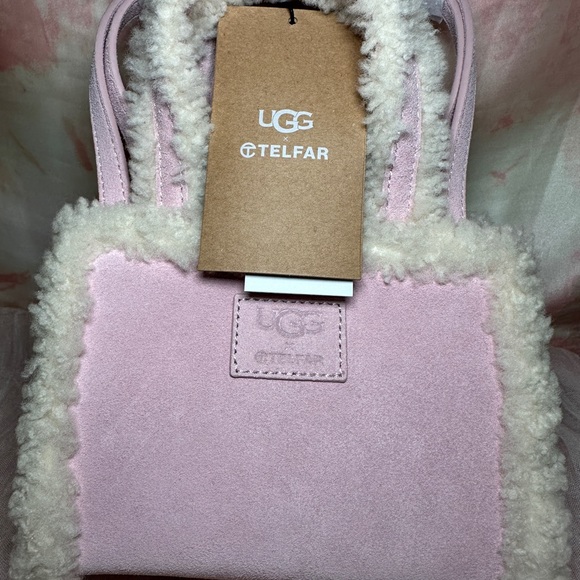 Rare! Ugg x Telfar Pink Suede Small Shopping bag - Picture 3 of 4